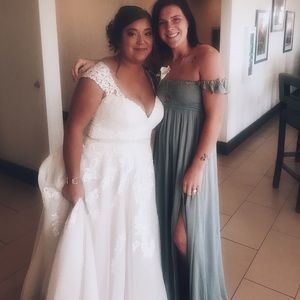 Gorgeous Light Teal/ Green Flowy Dress